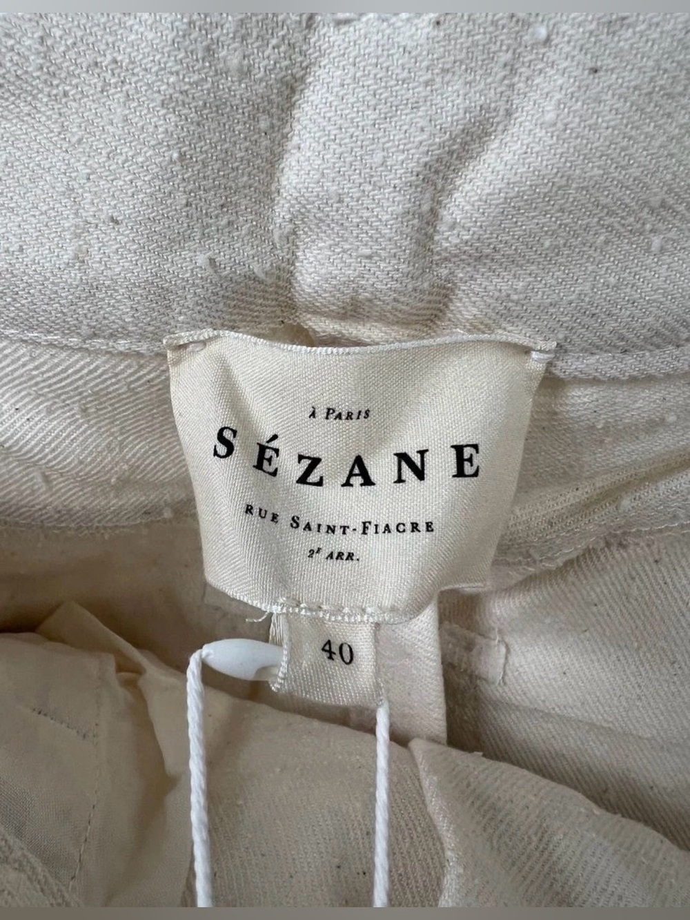 Sezane Soan Trousers – Ecru Natural Linen Blend (Size US 8 / FR 40) NWT - Picture 4 of 8